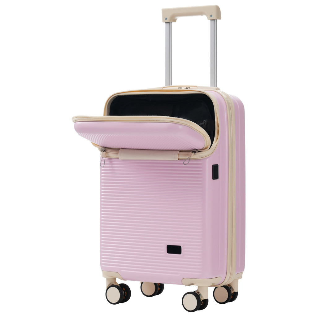 Azor Silver 5-Piece Luggage Set, Complete Travel System, TSA Lock