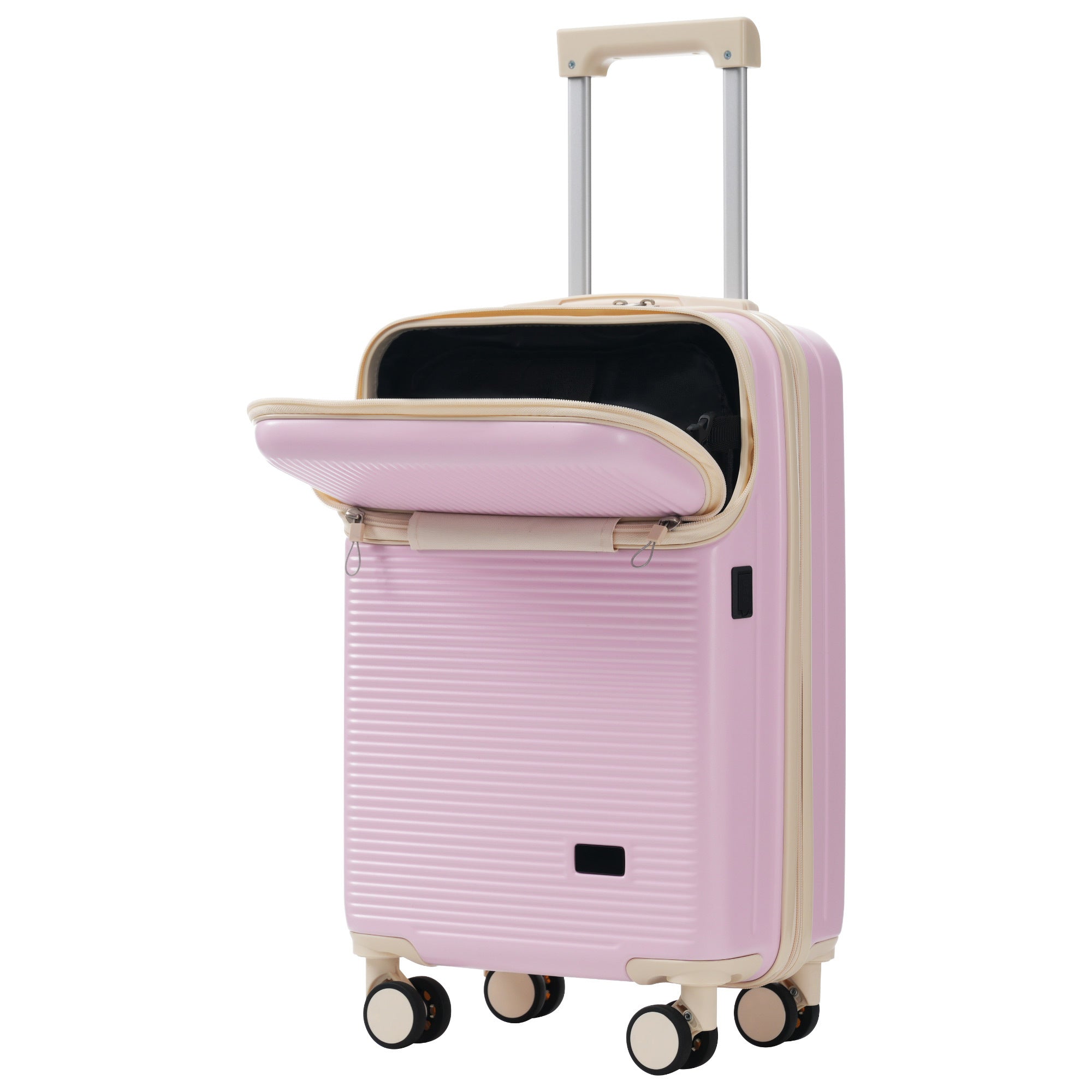 Azor Silver 5-Piece Luggage Set, Complete Travel System, TSA Lock