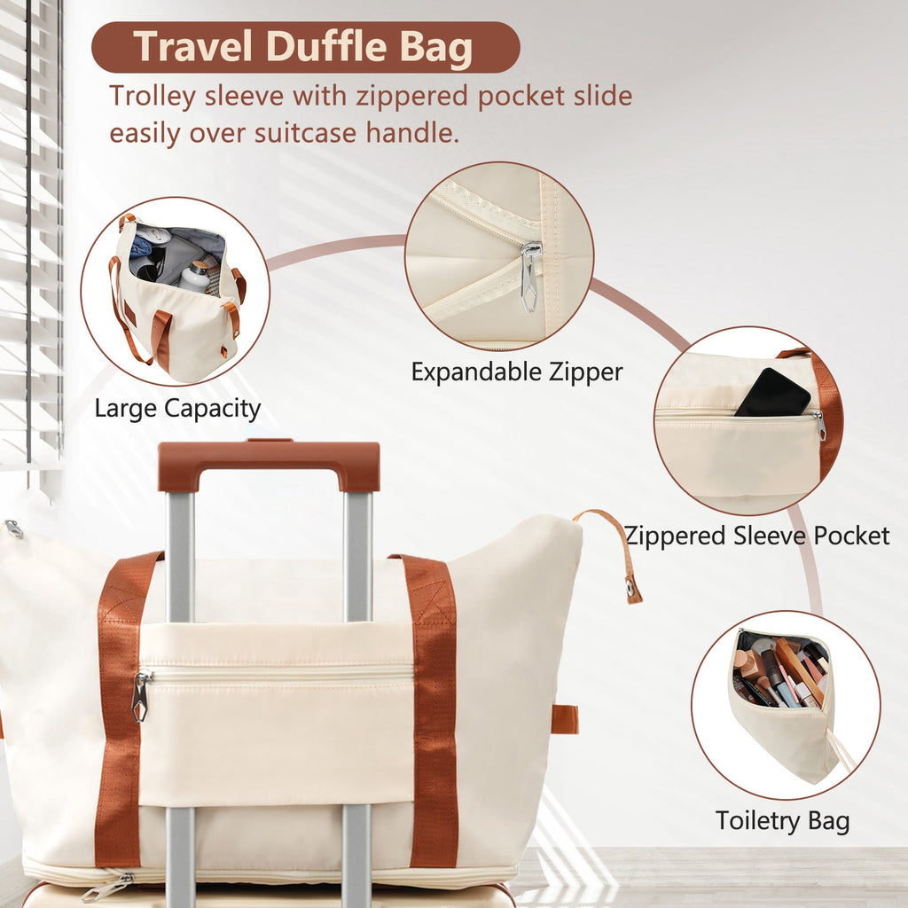 Azor Black & Brown Luggage Set, Timeless Travel Style, TSA Lock