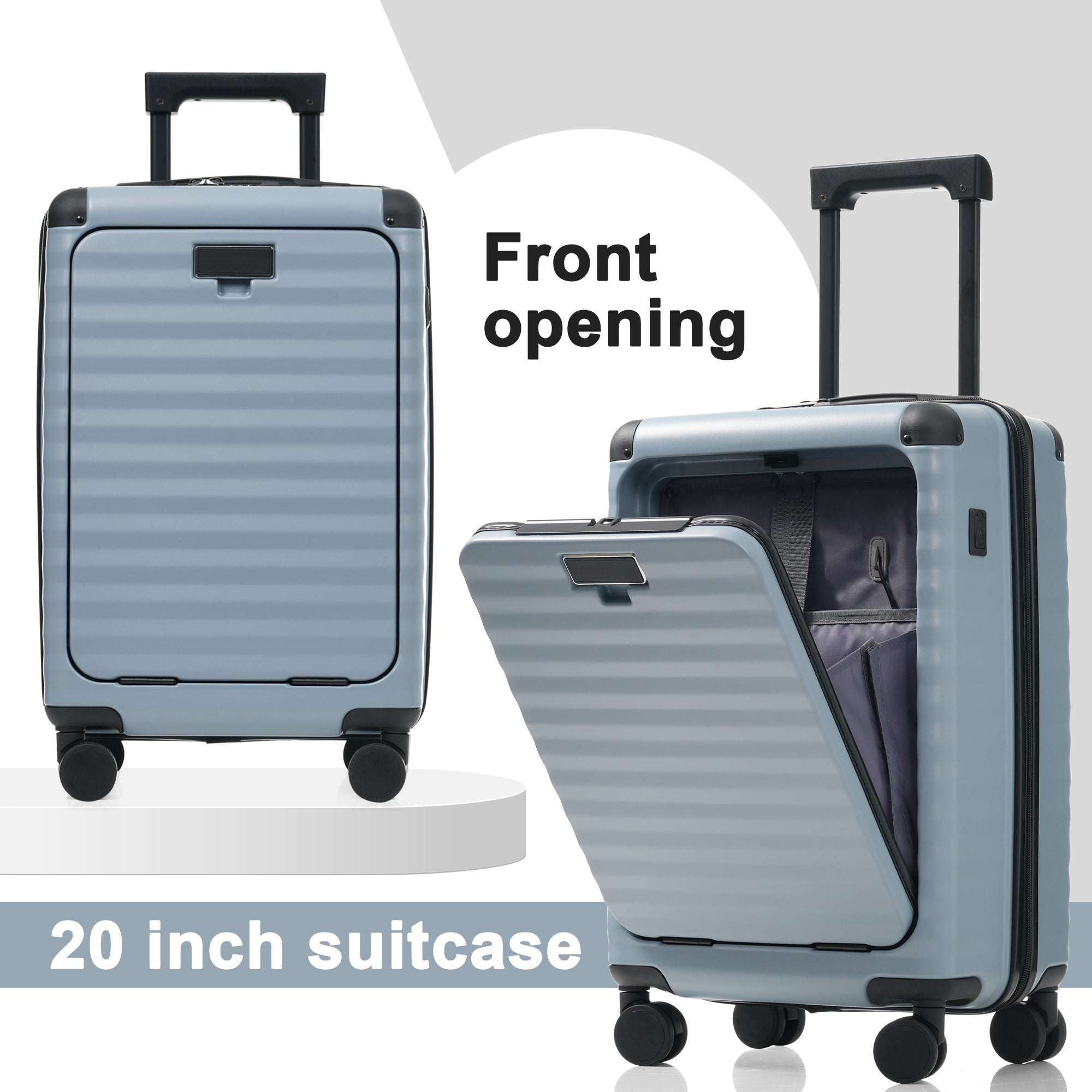 Azor 5-Piece Hardshell Carry-On Set, Complete System, Spinner Wheels