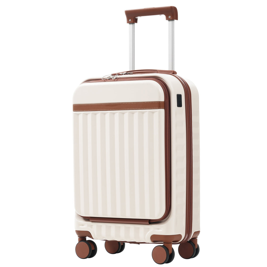 Azor 3-Piece Expandable Carry-On Set, Front Pocket, TSA Lock
