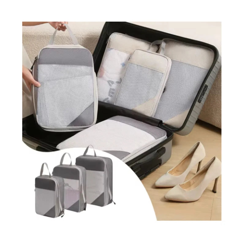 Azor Compressible Packing Travel Storage Bags Cubes Waterproof