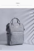 Azor Modern Quilted Diaper Bag Backpack