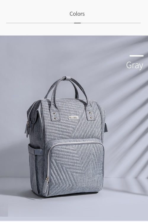 Azor Modern Quilted Diaper Bag Backpack