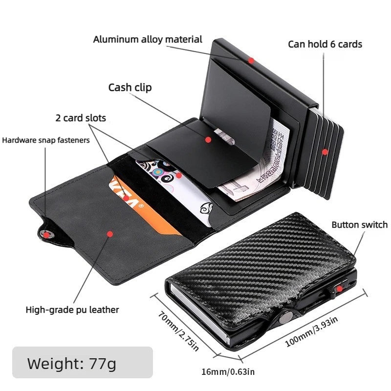 Azor Men's Women's Multi-Function Designer Bank Card Wallet RFID