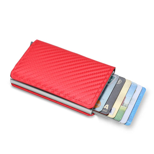 Azor RFID Aluminum Men Wallet Card Holders Purse Carbon Fiber