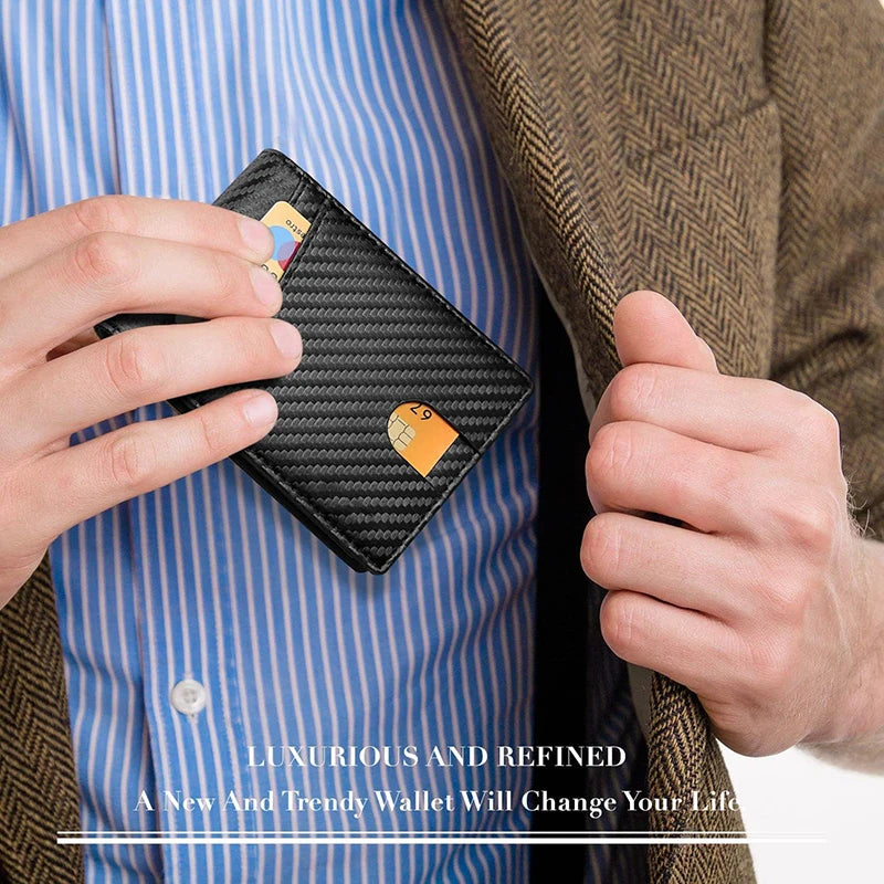 Azor Men's Wallet Ultra Thin RFID Leather With ID Window Multi