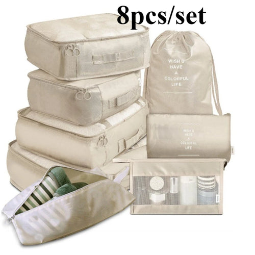 Azor New Travel Storage Bag Set Luggage Packing Cubes Suitcase