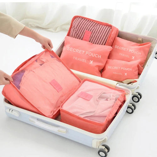 Azor Pink/Blue/Grey Travel Storage Bag Large Capacity Waterproof