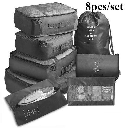 Azor New Travel Storage Bag Set Luggage Packing Cubes Suitcase