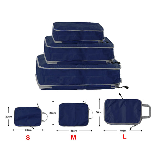 Azor Foldable Compressible Packing Cubes Waterproof Travel