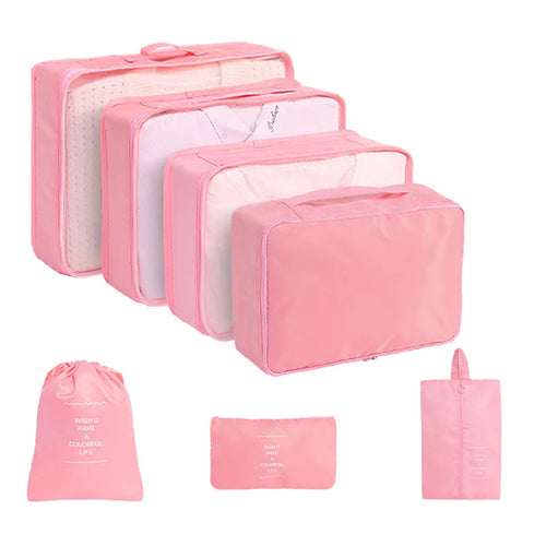 Azor Set Travel Organizer Storage Bags Suitcase Packing Cubes Set