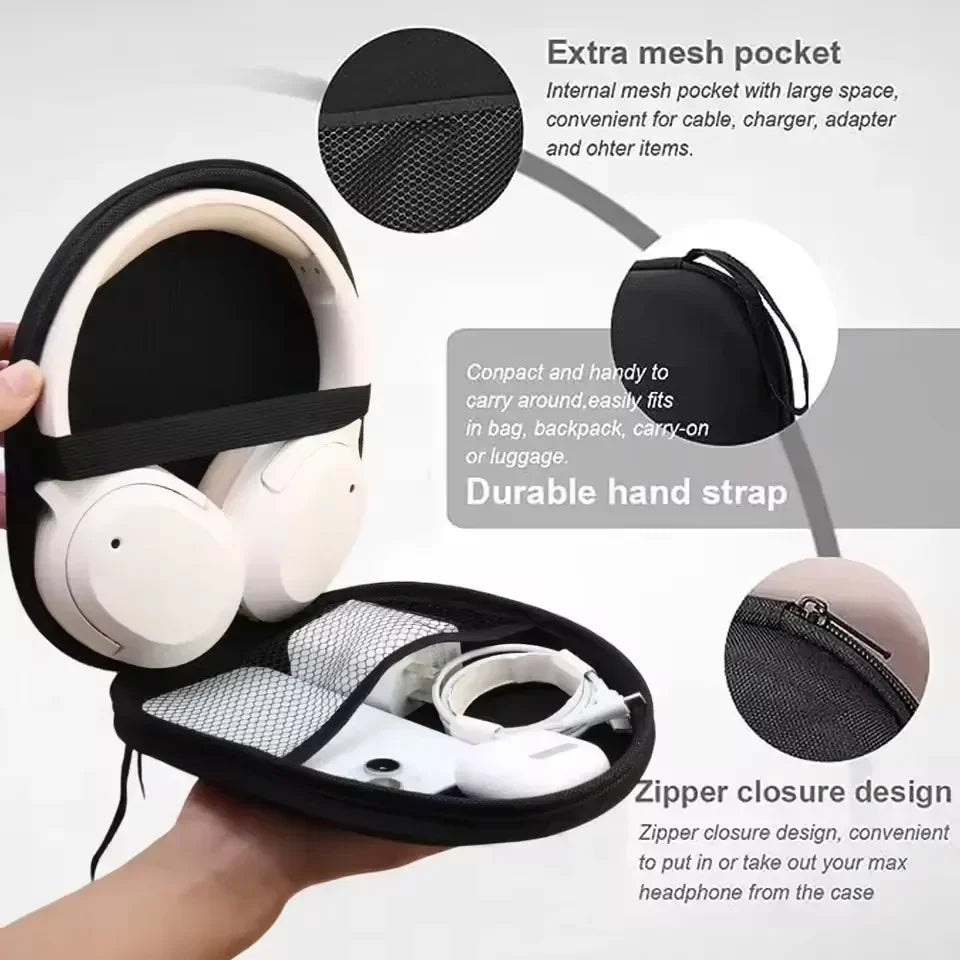 Azor EVA Carrying Headphone Case Headset Travel Bag For Sony