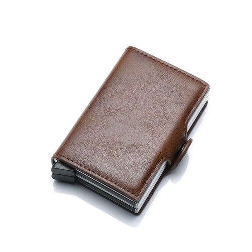 Azor RFID Men Card Wallets Carbon Fiber Slim Mini Wallet 14 Card