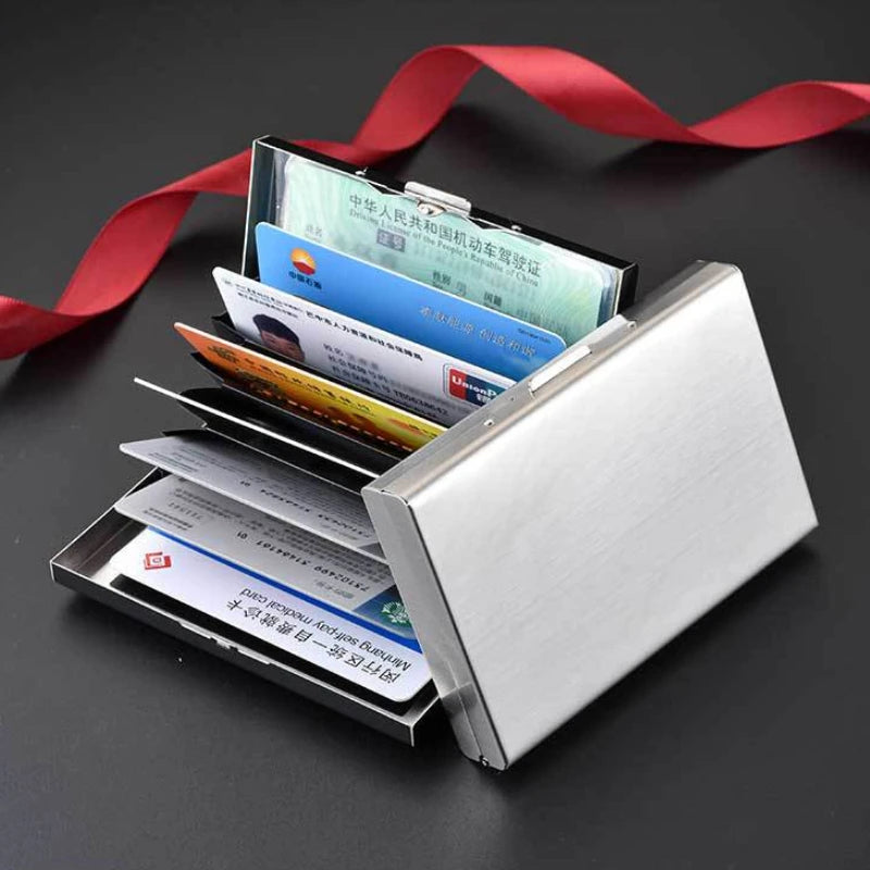 Azor Stainless Steel RFID Anti-Theft Card Holder Ultra Thin