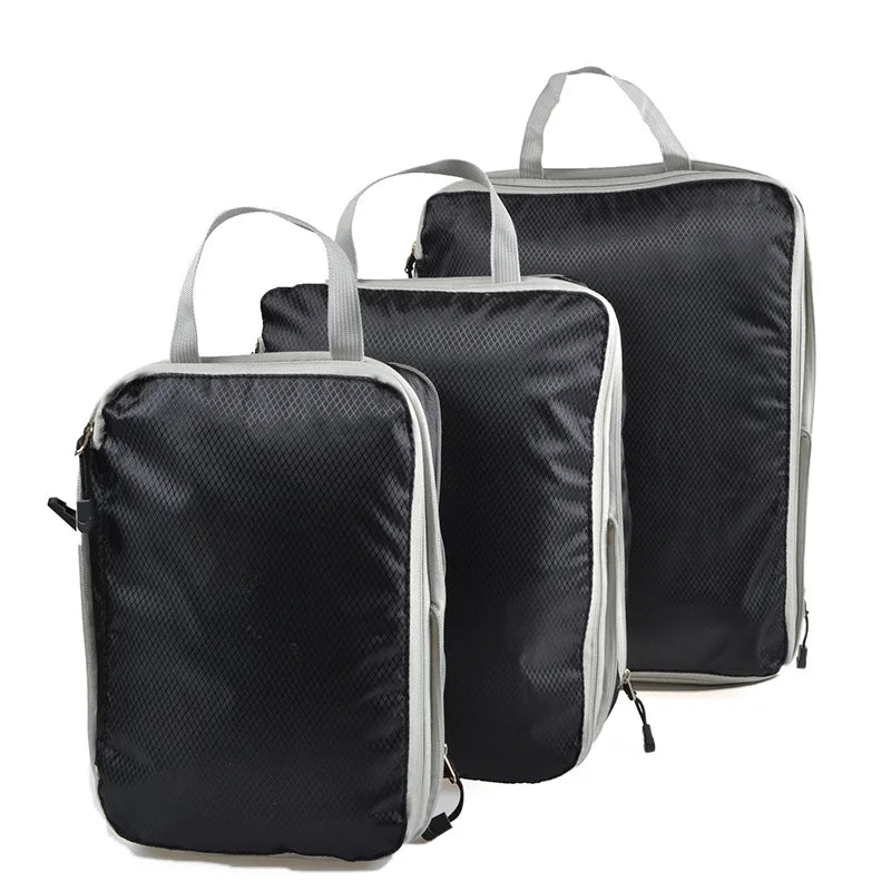 Azor Foldable Compressible Packing Cubes Waterproof Travel