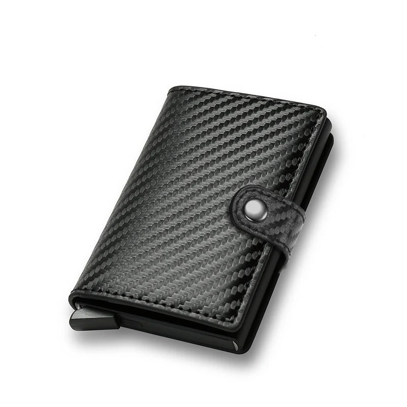 Azor Carbon Fiber Credit Card Holder Wallet Men RFID Smart Metal