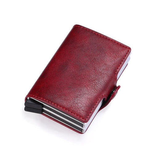 Azor RFID Men Card Wallets Carbon Fiber Slim Mini Wallet 14 Card