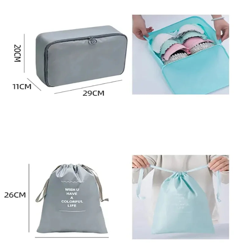 Azor Set Travel Organizer Storage Bags Suitcase Packing Cubes Set