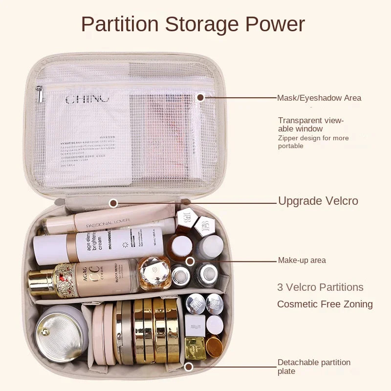 Azor New Women's Cosmetic Bag Portable Storage Bag Large