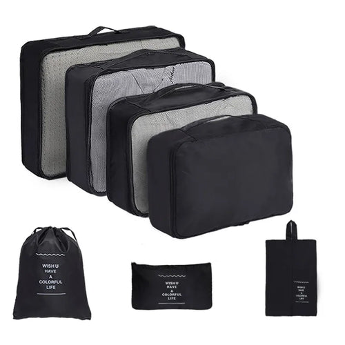 Azor Set Travel Organizer Storage Bags Suitcase Packing Cubes Set
