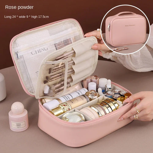 Azor New Women's Cosmetic Bag Portable Storage Bag Large