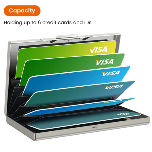 Azor Card Holder Wallet Minimalist Slim Metal RFID Blocking Card