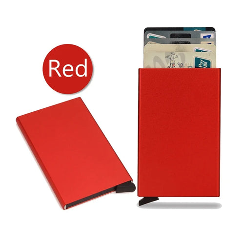 Azor RFID Metal Credit Card Holder Luxury Men Minimalist Wallet