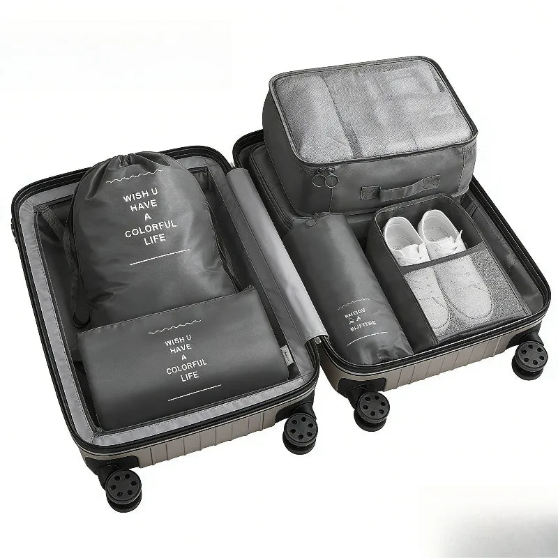 Azor New Travel Storage Bag Set Luggage Packing Cubes Suitcase