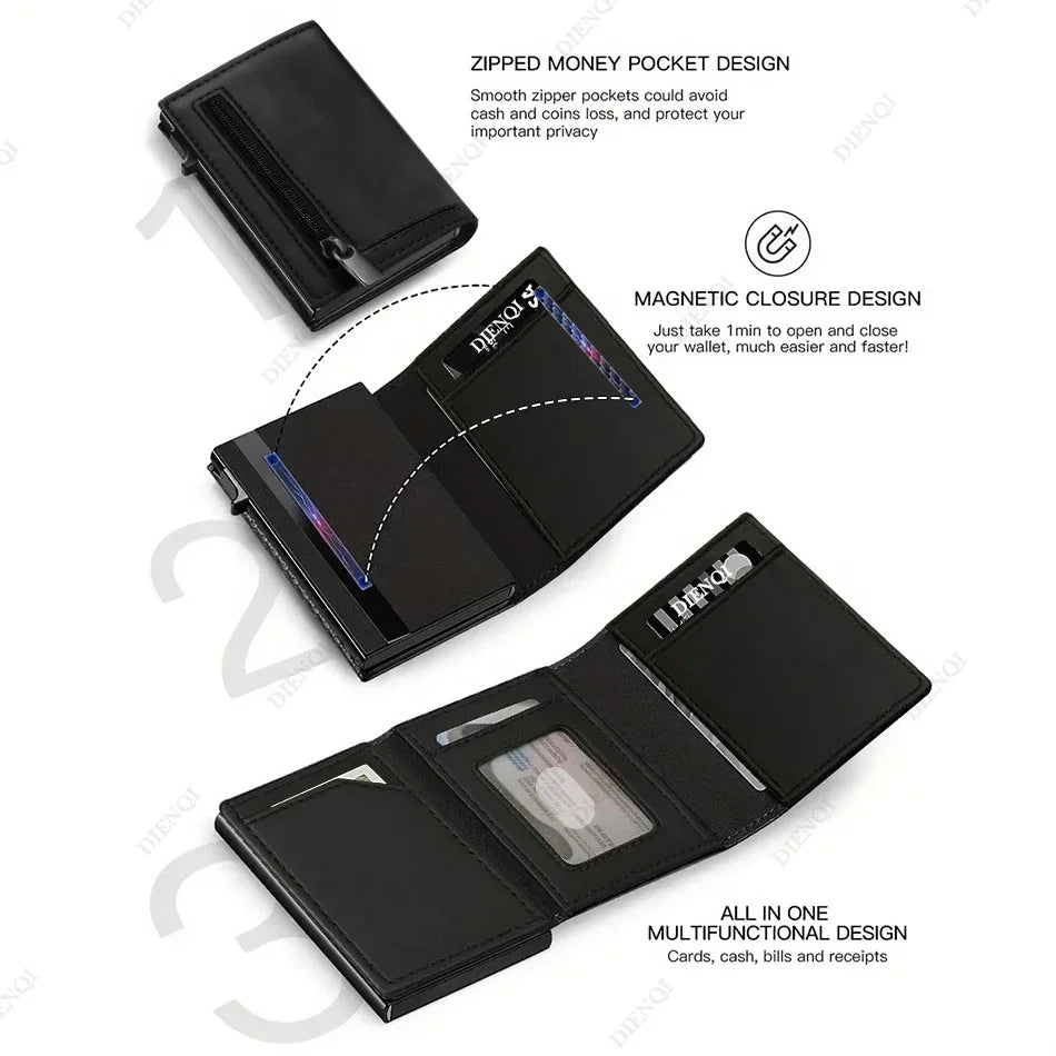 Azor RFID Credit Card Holder Wallet Mens Bank Cardholder