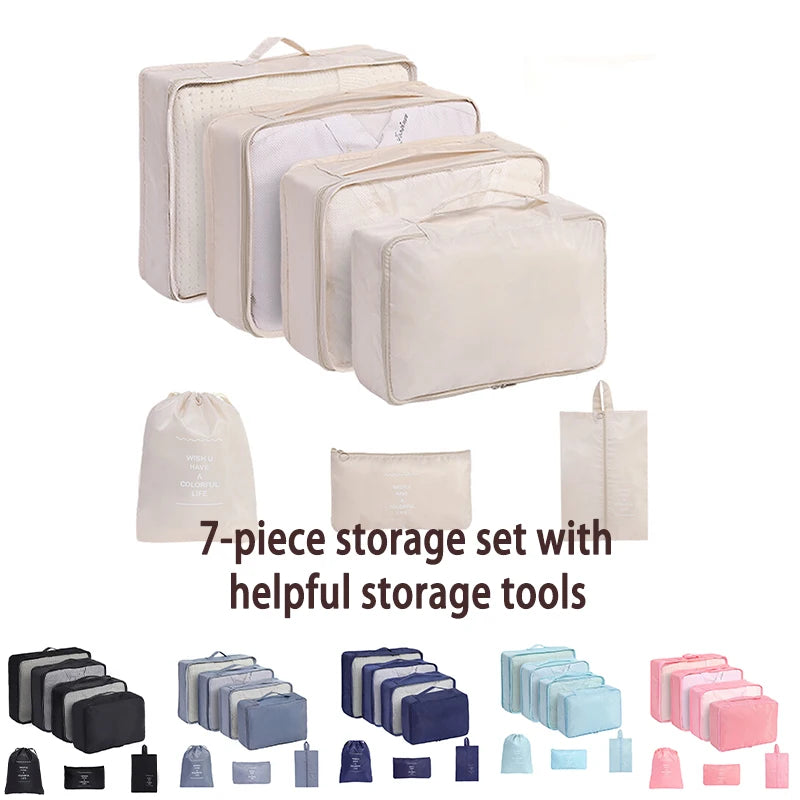 Azor Set Travel Organizer Storage Bags Suitcase Packing Cubes Set