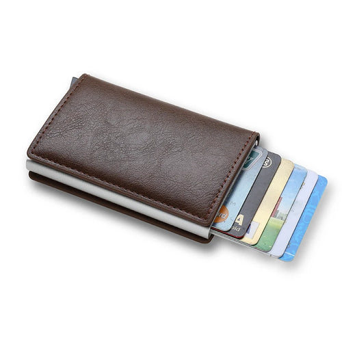 Azor RFID Aluminum Men Wallet Card Holders Purse Carbon Fiber