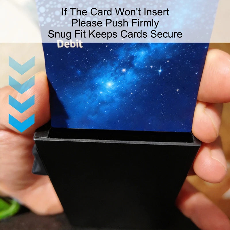 Azor RFID Business Credit Card Holder Men Thin Slim Minimalist