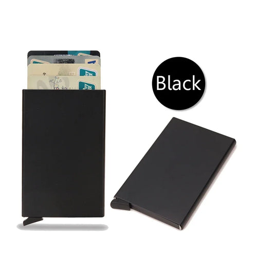 Azor RFID Metal Credit Card Holder Luxury Men Minimalist Wallet