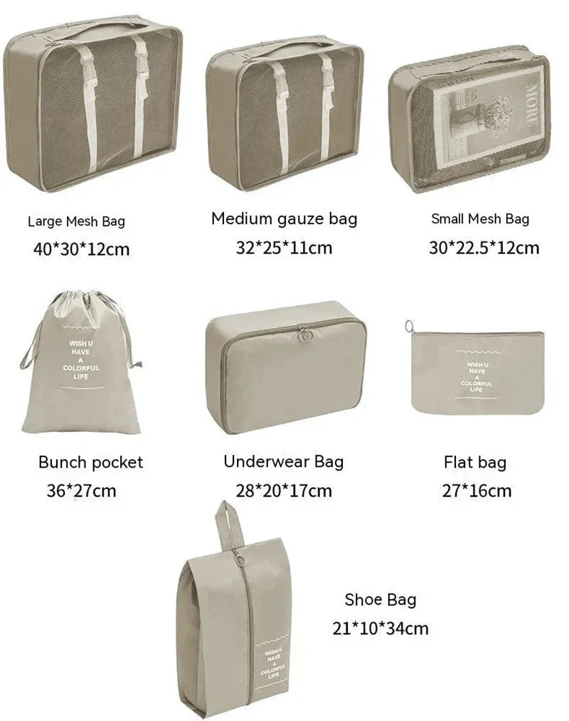 Azor Set Travel Organizer Storage Bags Suitcase Packing Cubes