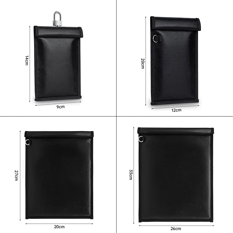 Azor Car Key Signal Shielding Bag Waterproof Fireproof RFID