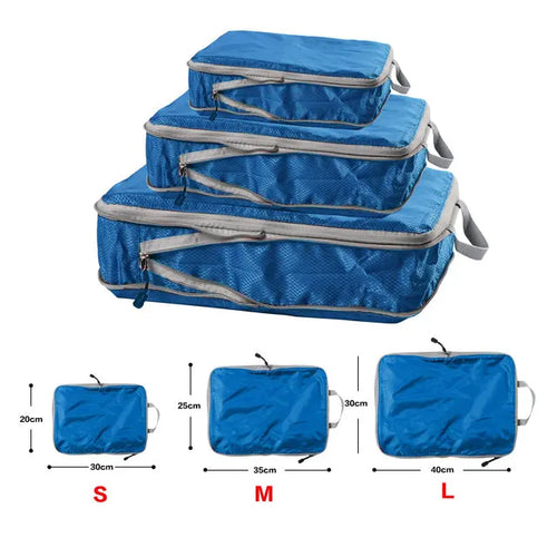 Azor Foldable Compressible Packing Cubes Waterproof Travel