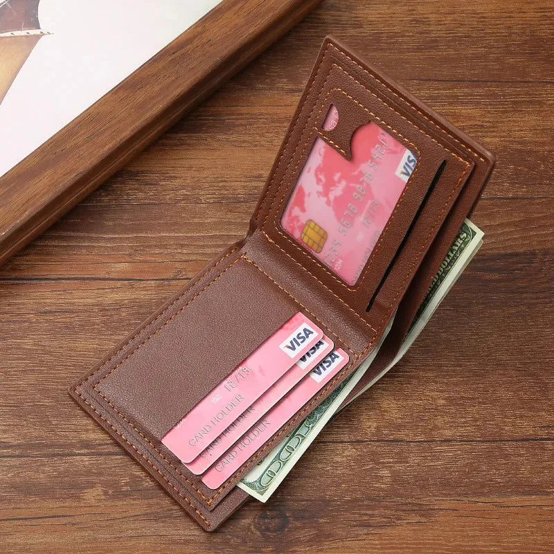 Azor Slim Leather Wallet For Men RFID Blocking Bifold Front