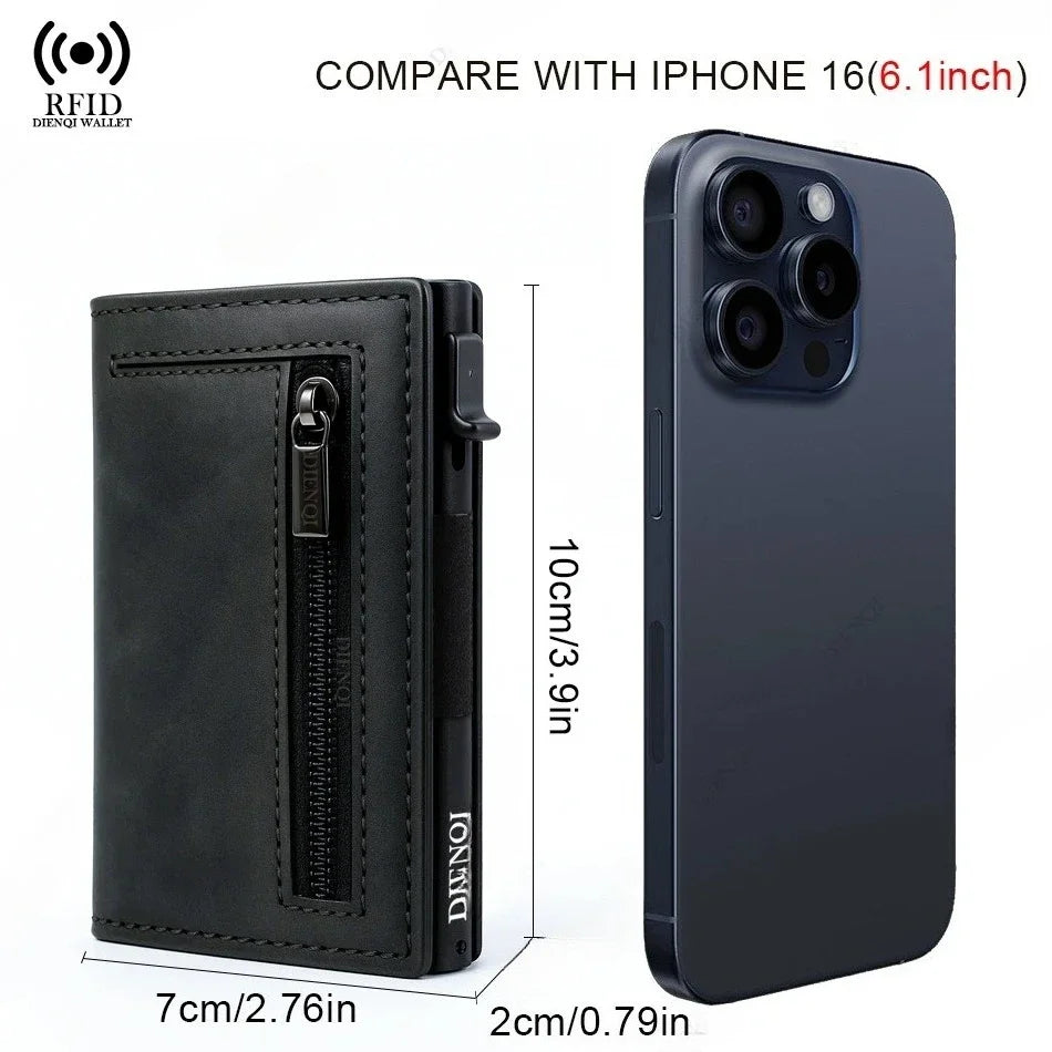 Azor ANTI RFID Blocking Pop Up Minimalist Wallet For Men