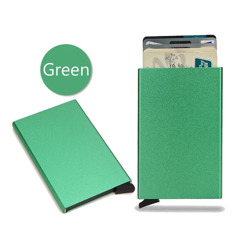 Azor RFID Metal Credit Card Holder Luxury Men Minimalist Wallet