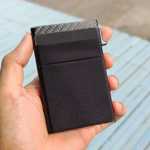 Azor RFID Blocking Wallet For Men — Slim Metal Card Holder Smart