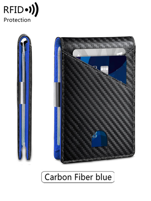 Azor Minimalist Men's Wallet RFID Anti-theft Brush Double Fold