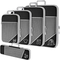 Azor Travel Compressed Packing Cubes Storage Organizer Set With