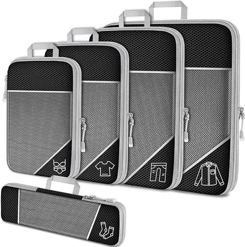 Azor Travel Compressed Packing Cubes Storage Organizer Set With