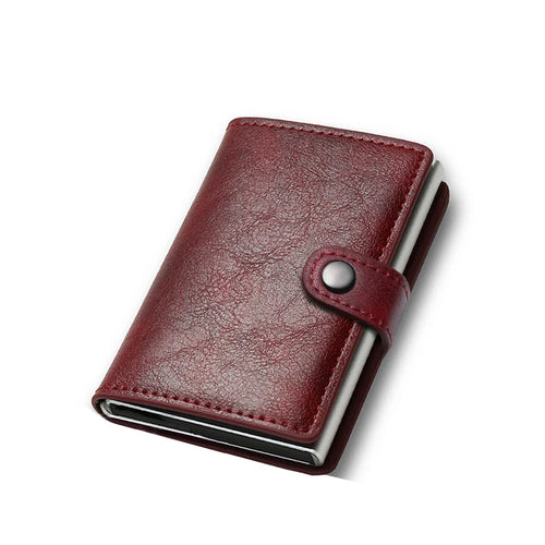 Azor Carbon Fiber Credit Card Holder Wallet Men RFID Smart Metal