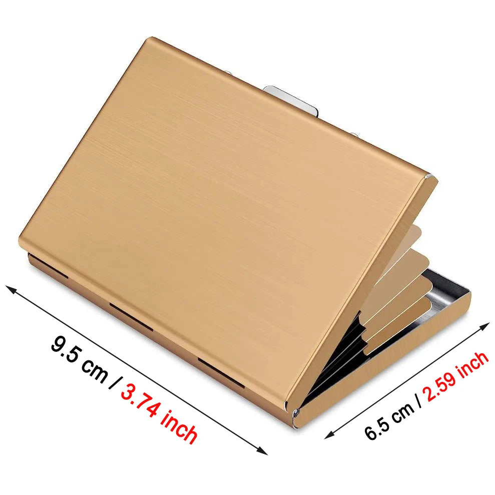 Azor Card Holder Wallet Minimalist Slim Metal RFID Blocking Card