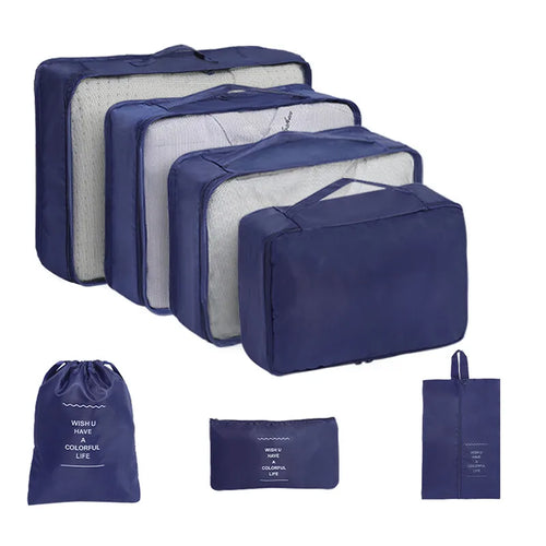 Azor Set Travel Organizer Storage Bags Suitcase Packing Cubes Set