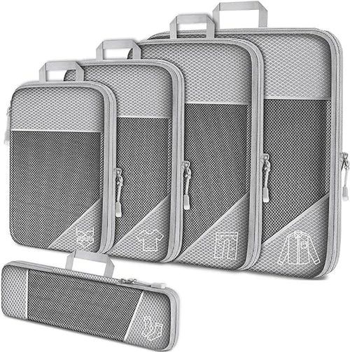 Azor Travel Compressed Packing Cubes Storage Organizer Set With