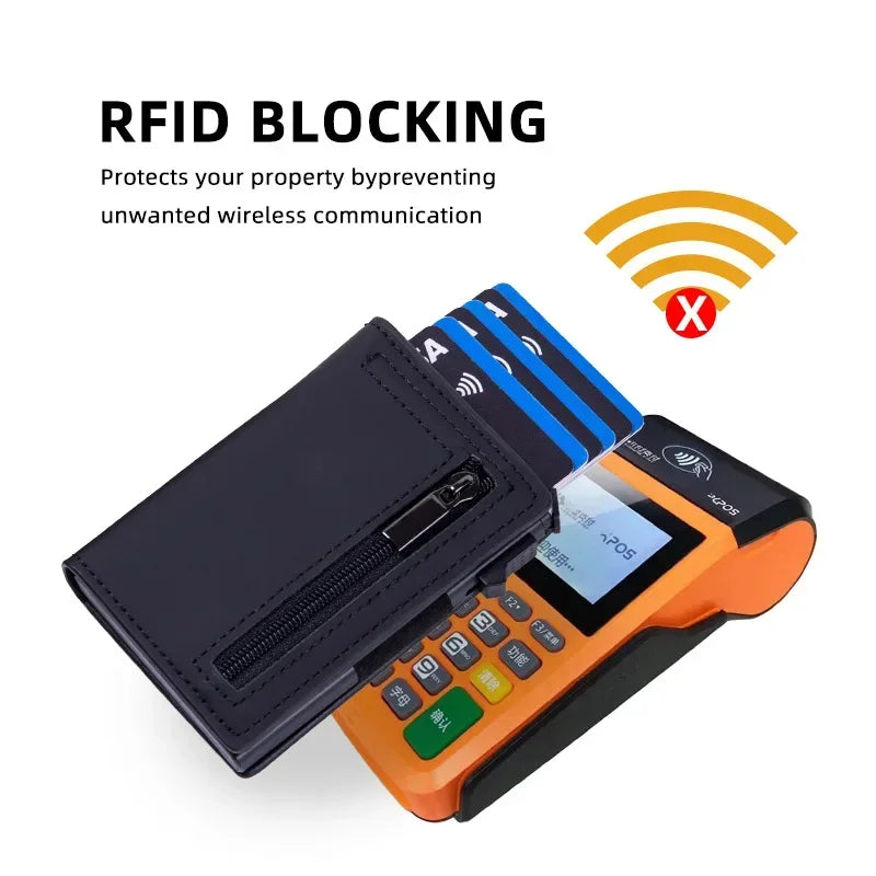 Azor ANTI RFID Blocking Pop Up Minimalist Wallet For Men