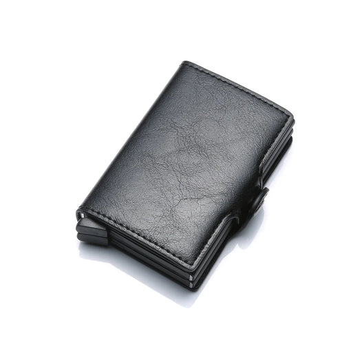 Azor RFID Men Card Wallets Carbon Fiber Slim Mini Wallet 14 Card